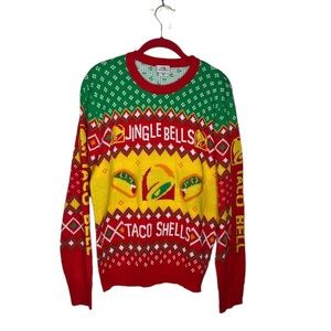Festive Jingle Bells Sweater - Red, Green, Yellow